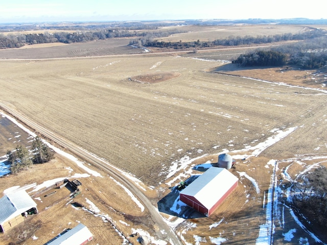 drone / aerial view featuring a rural view