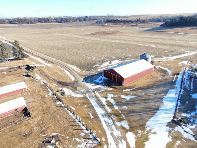 drone / aerial view featuring a rural view