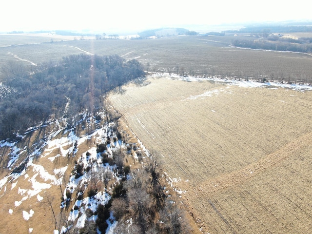 drone / aerial view featuring a rural view