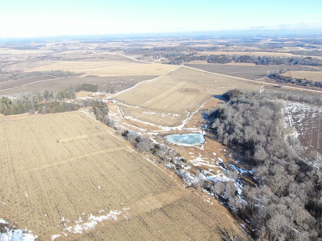 aerial view with a rural view