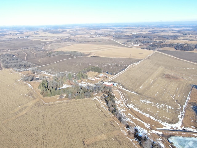 aerial view featuring a rural view