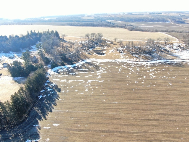 bird's eye view with a rural view