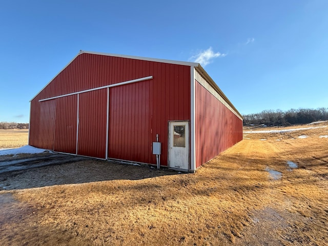 view of pole building