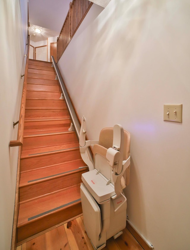 14686 Par Dr, Baxter, MN 56425 - stairway with wood finished floors
