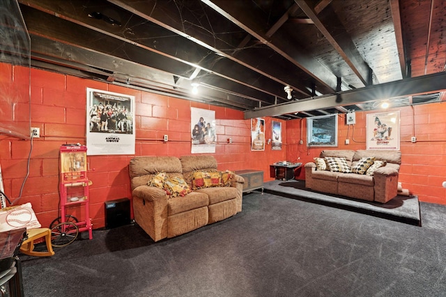 view of carpeted living room