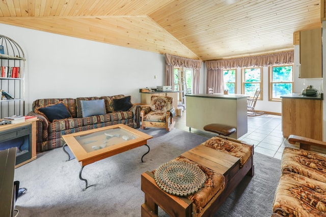 28503 Ottawa Dr, Browerville, MN 56438 - living area with wooden ceiling and lofted ceiling