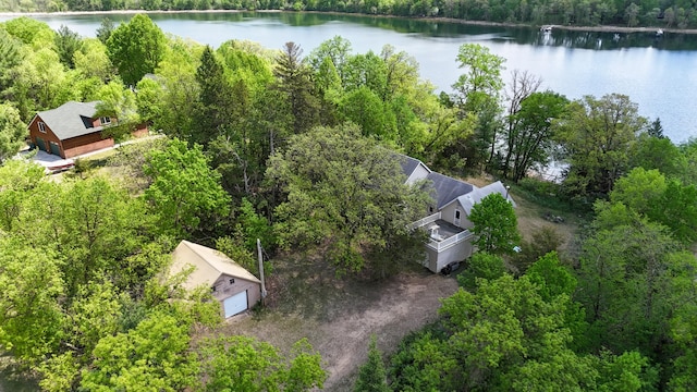 28503 Ottawa Dr, Browerville, MN 56438 - aerial view of property and surrounding area with a forest and a large body of water