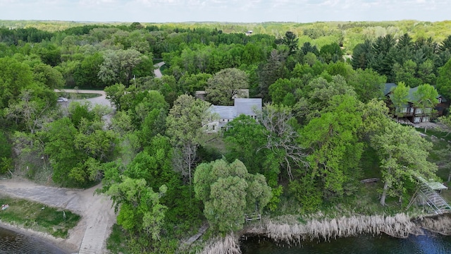 28503 Ottawa Dr, Browerville, MN 56438 - drone / aerial view of a heavily wooded area and a nearby body of water