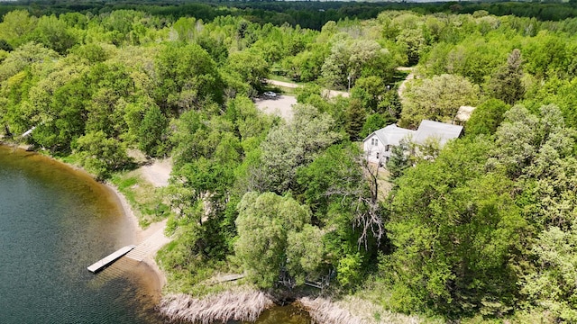 28503 Ottawa Dr, Browerville, MN 56438 - drone / aerial view of a heavily wooded area and a nearby body of water