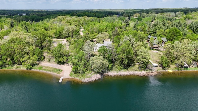 28503 Ottawa Dr, Browerville, MN 56438 - aerial view of property's location with a heavily wooded area and a large body of water
