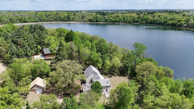 28503 Ottawa Dr, Browerville, MN 56438 - bird's eye view of a heavily wooded area and a nearby body of water