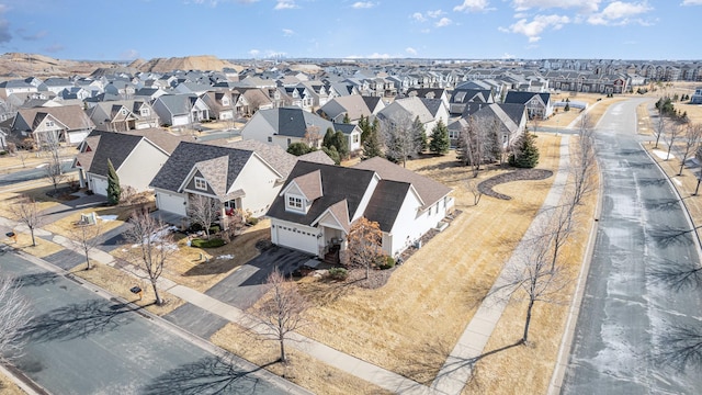 drone / aerial view with a residential view