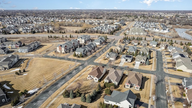 bird's eye view with a residential view