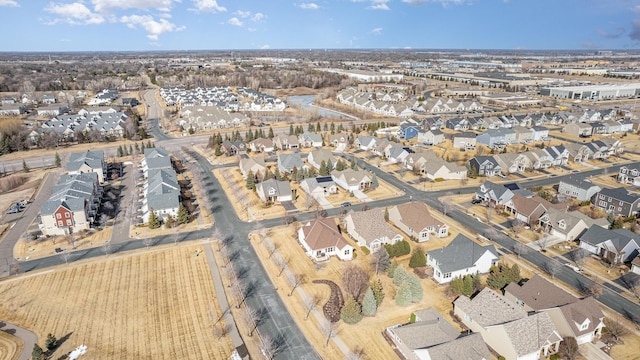 aerial view with a residential view