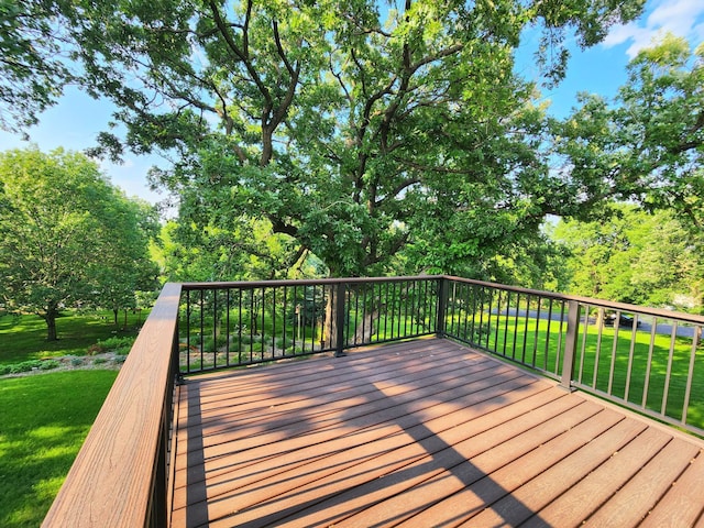 908 Park Ln, Belle Plaine, MN 56011 - wooden deck with a yard