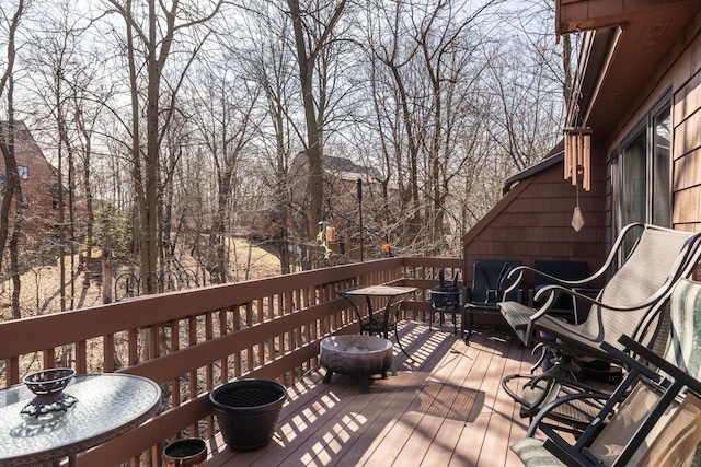 view of wooden terrace