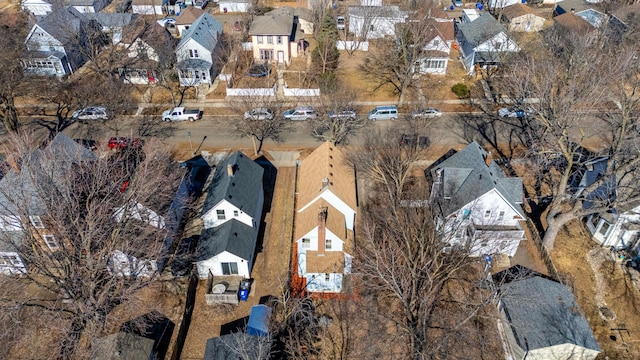 drone / aerial view with a residential view