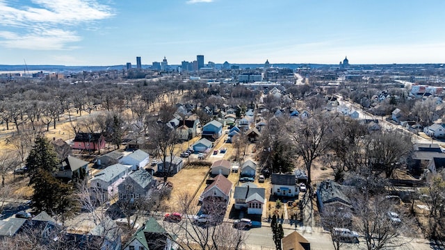 aerial view featuring a view of city