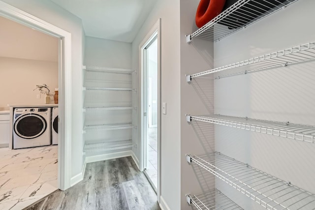 pantry with washer and dryer