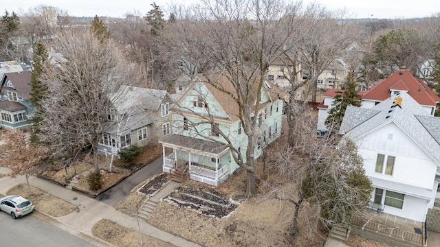 drone / aerial view featuring a residential view