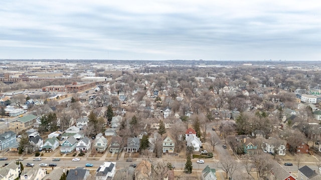 bird's eye view featuring a residential view