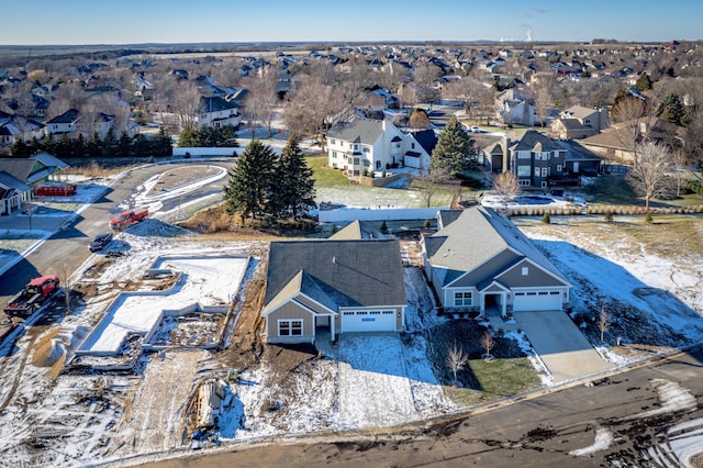 bird's eye view featuring a residential view