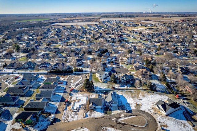 bird's eye view with a residential view