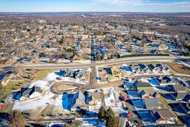 aerial view featuring a residential view