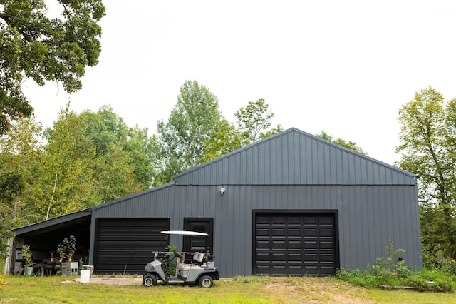 garage with a detached garage