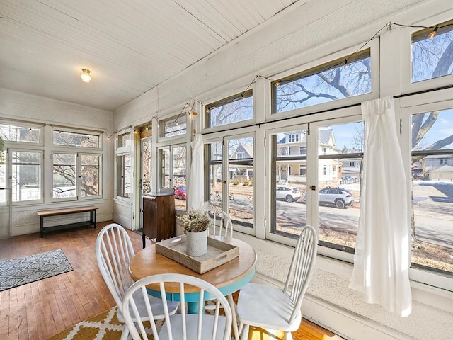 view of sunroom