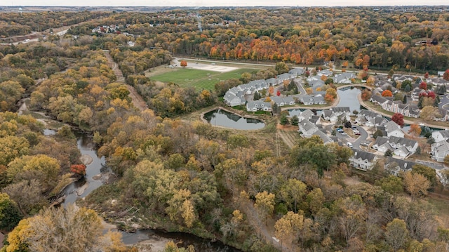 1868 Tiffany Cove Ln SW, Rochester, MN 55902 - aerial view of property's location featuring a forest and a large body of water