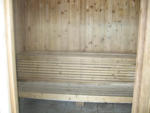 view of sauna / steam room featuring tile patterned floors