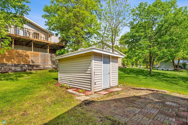 view of shed