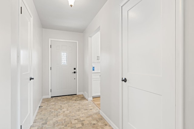 entryway with baseboards