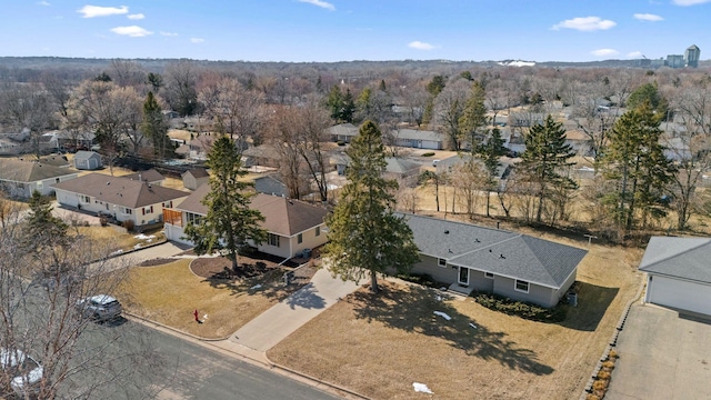 drone / aerial view featuring a residential view