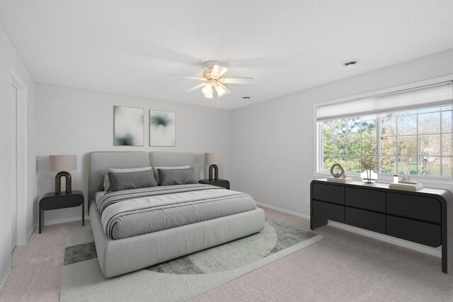 15721 France Way Unit 1312, Apple Valley, MN 55124 - bedroom with carpet flooring, baseboards, and a ceiling fan