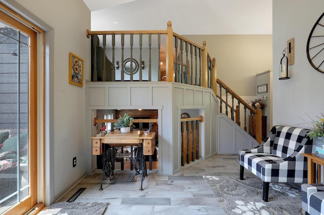 11259 71st Ave N, Maple Grove, MN 55369 - stairs featuring high vaulted ceiling and healthy amount of natural light