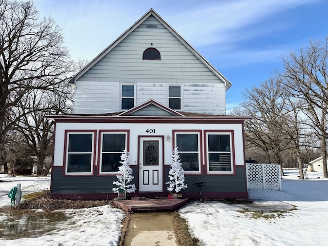 view of front of home