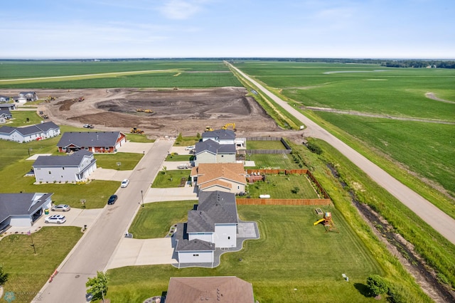 bird's eye view with a rural view