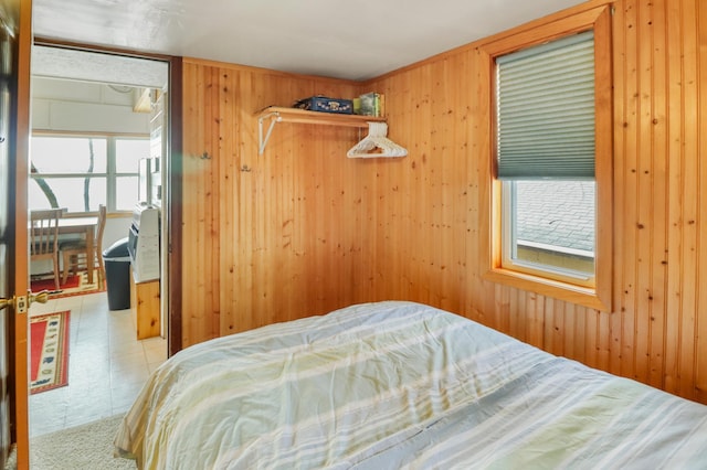 47166 Franklin Ct, Dunn Twp, MN 56572 - bedroom featuring wood walls