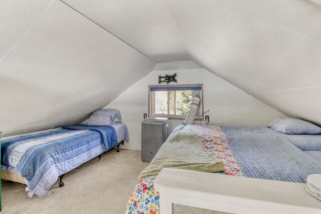 47166 Franklin Ct, Dunn Twp, MN 56572 - carpeted bedroom featuring vaulted ceiling