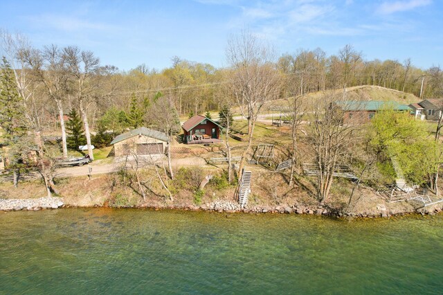 47166 Franklin Ct, Dunn Twp, MN 56572 - aerial view of property and surrounding area with a nearby body of water
