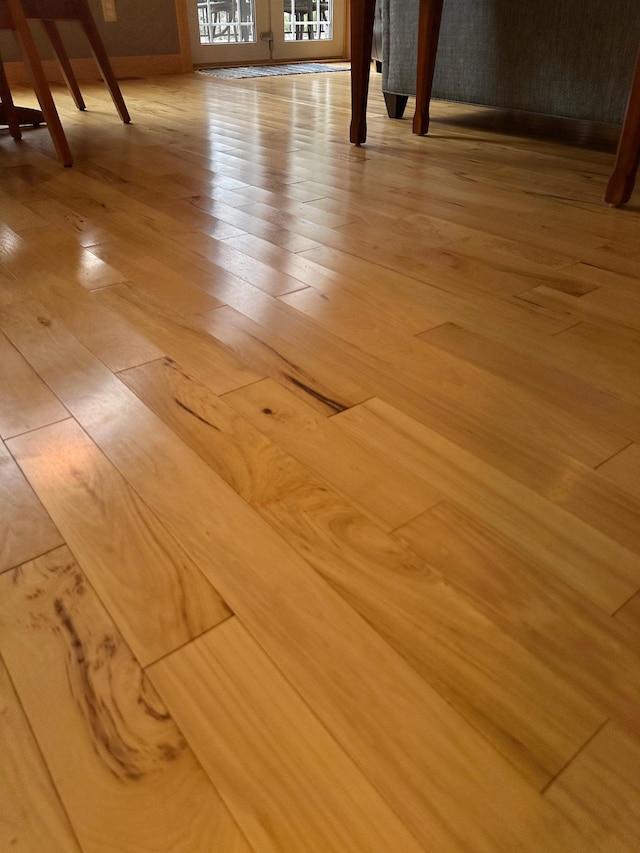 details with wood finished floors