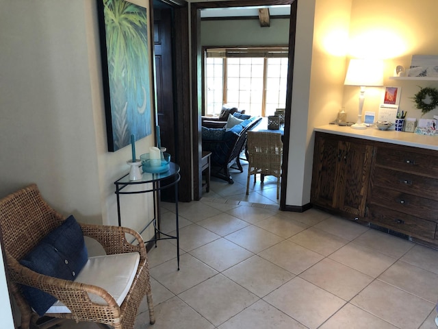 bathroom featuring tile patterned flooring