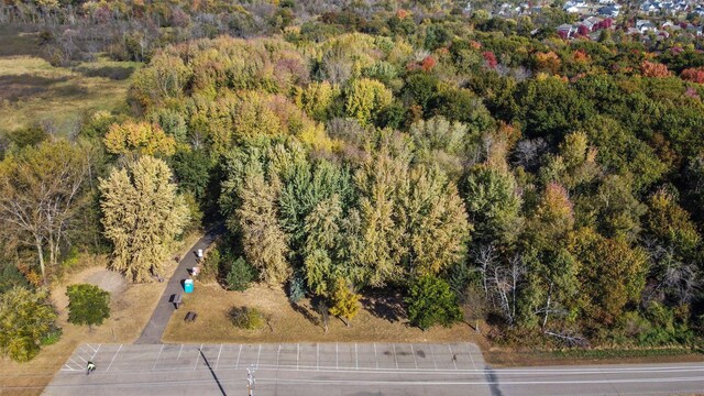 bird's eye view with a forest view