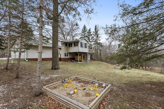 view of yard with a vegetable garden