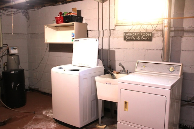 laundry room with laundry area and separate washer and dryer