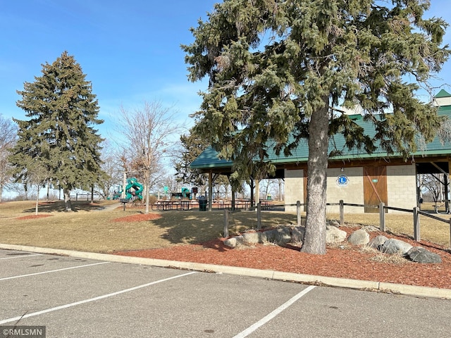 community playground featuring fence