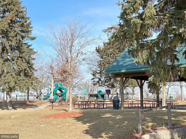 surrounding community featuring a gazebo and playground community