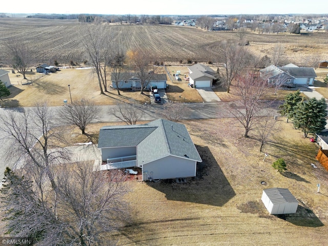 drone / aerial view featuring a rural view